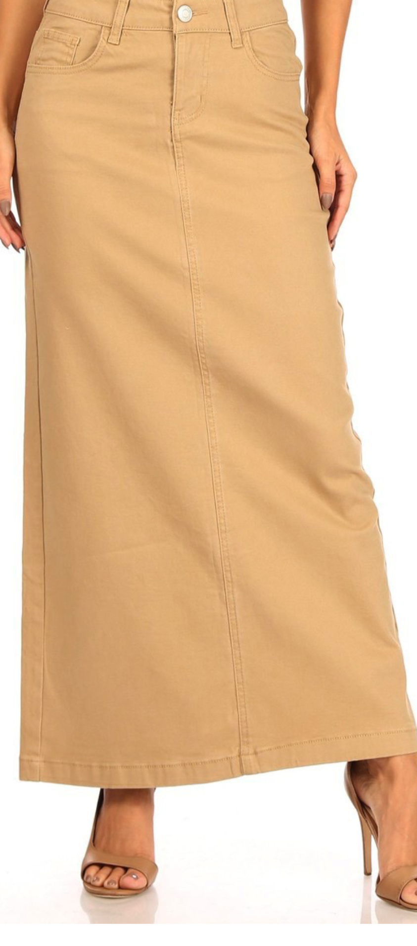 Long khaki skirts review hotsell