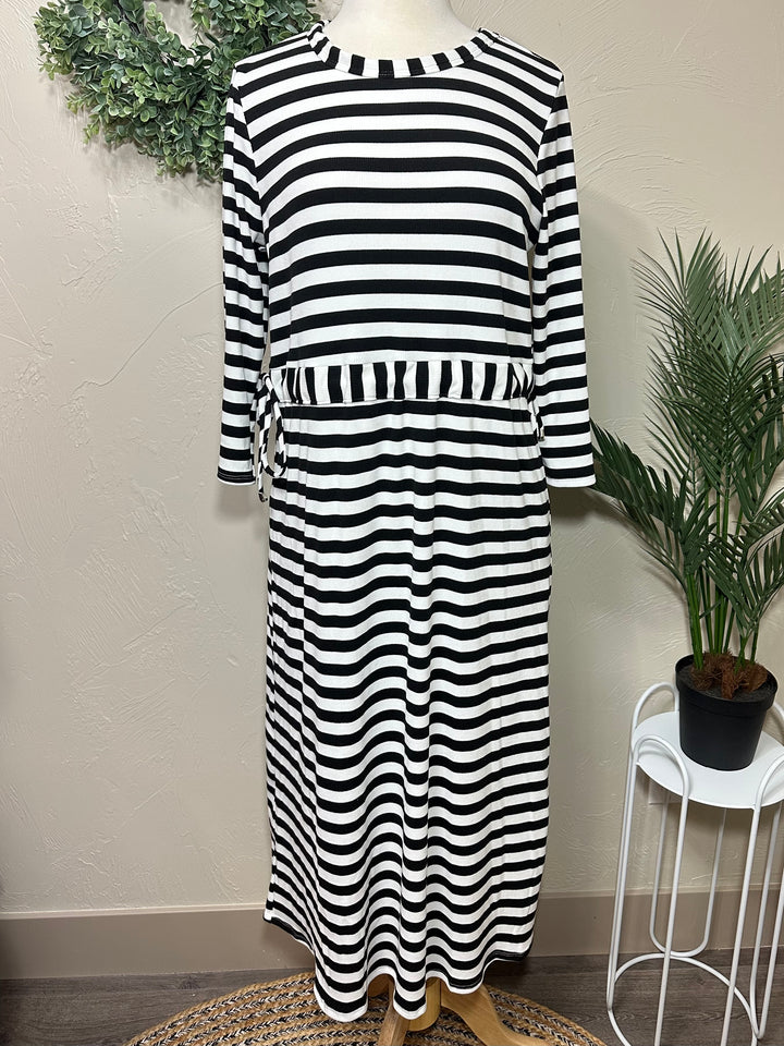 Liza Lou’s Janie Striped Black & White Day Dress