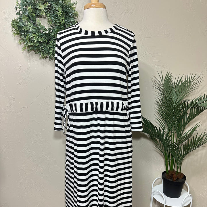 Liza Lou’s Janie Striped Black & White Day Dress