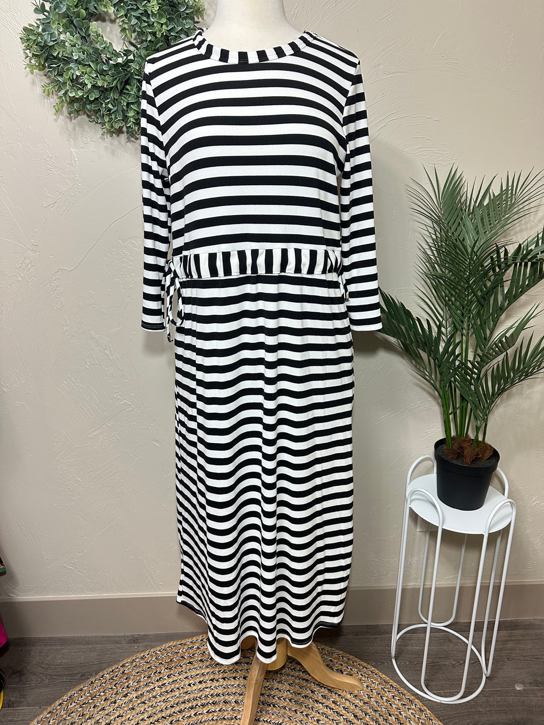 Liza Lou’s Janie Striped Black & White Day Dress
