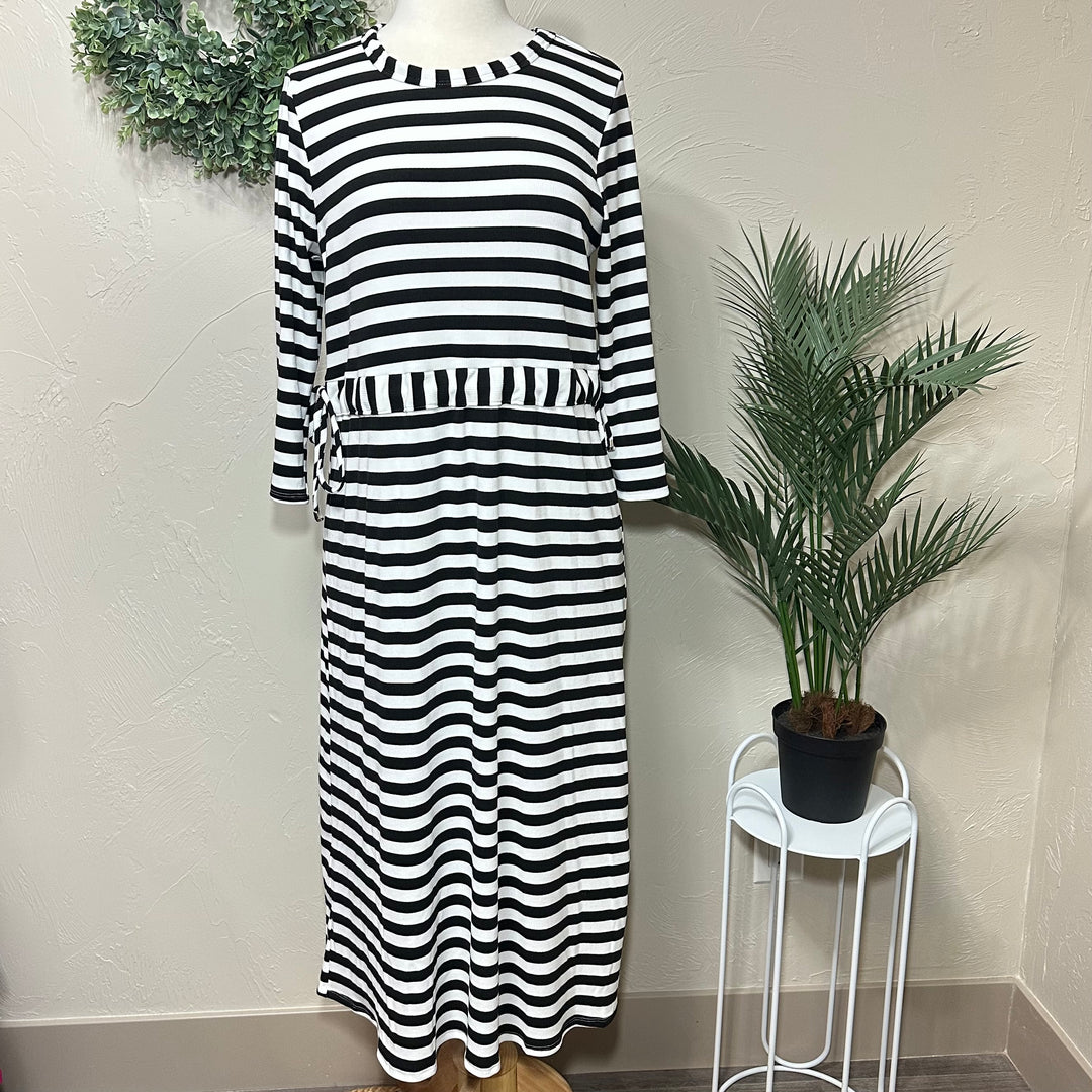 Liza Lou’s Janie Striped Black & White Day Dress