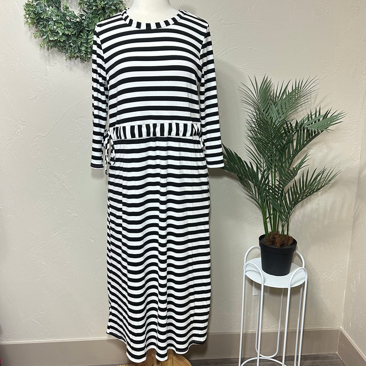 Liza Lou’s Janie Striped Black & White Day Dress