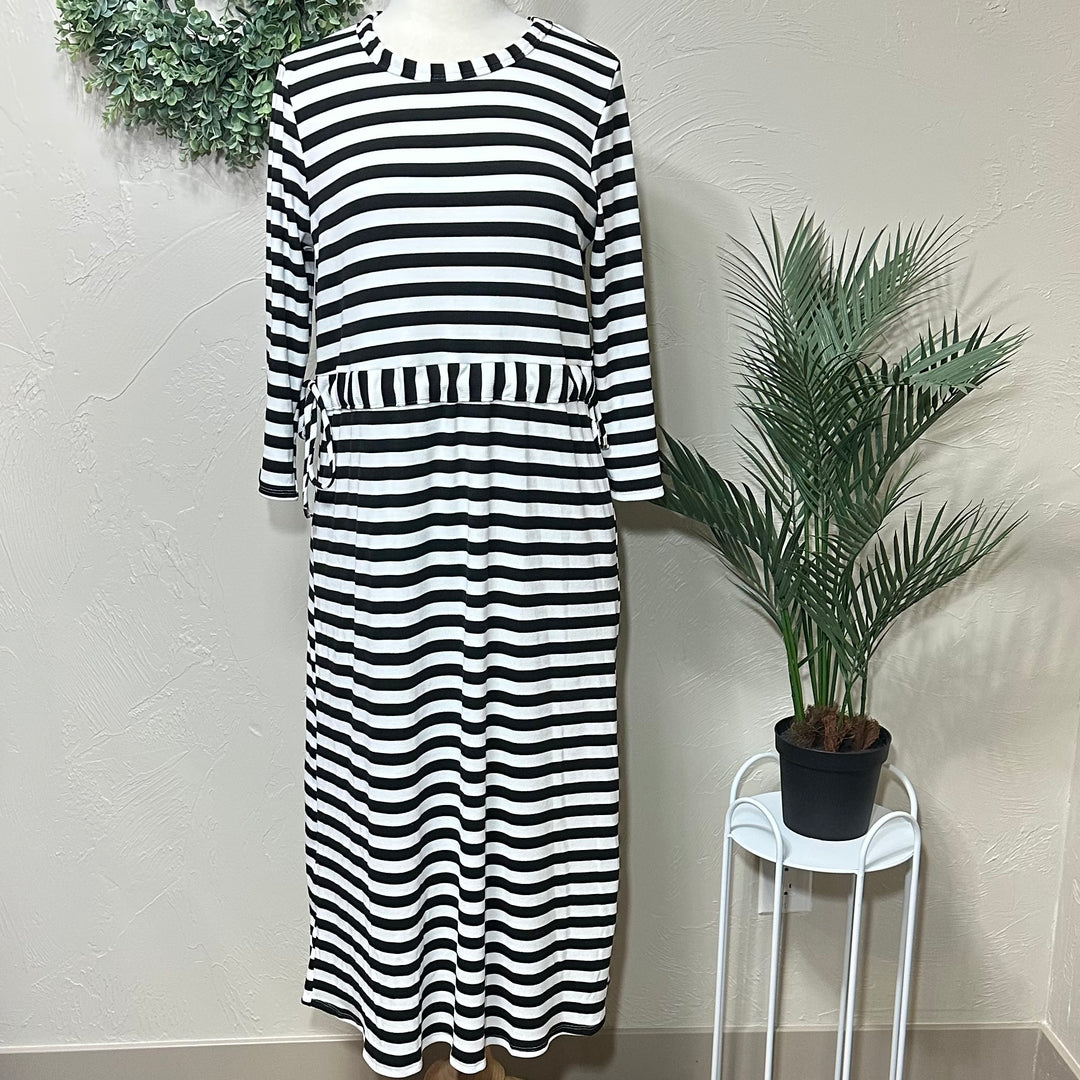 Liza Lou’s Janie Striped Black & White Day Dress
