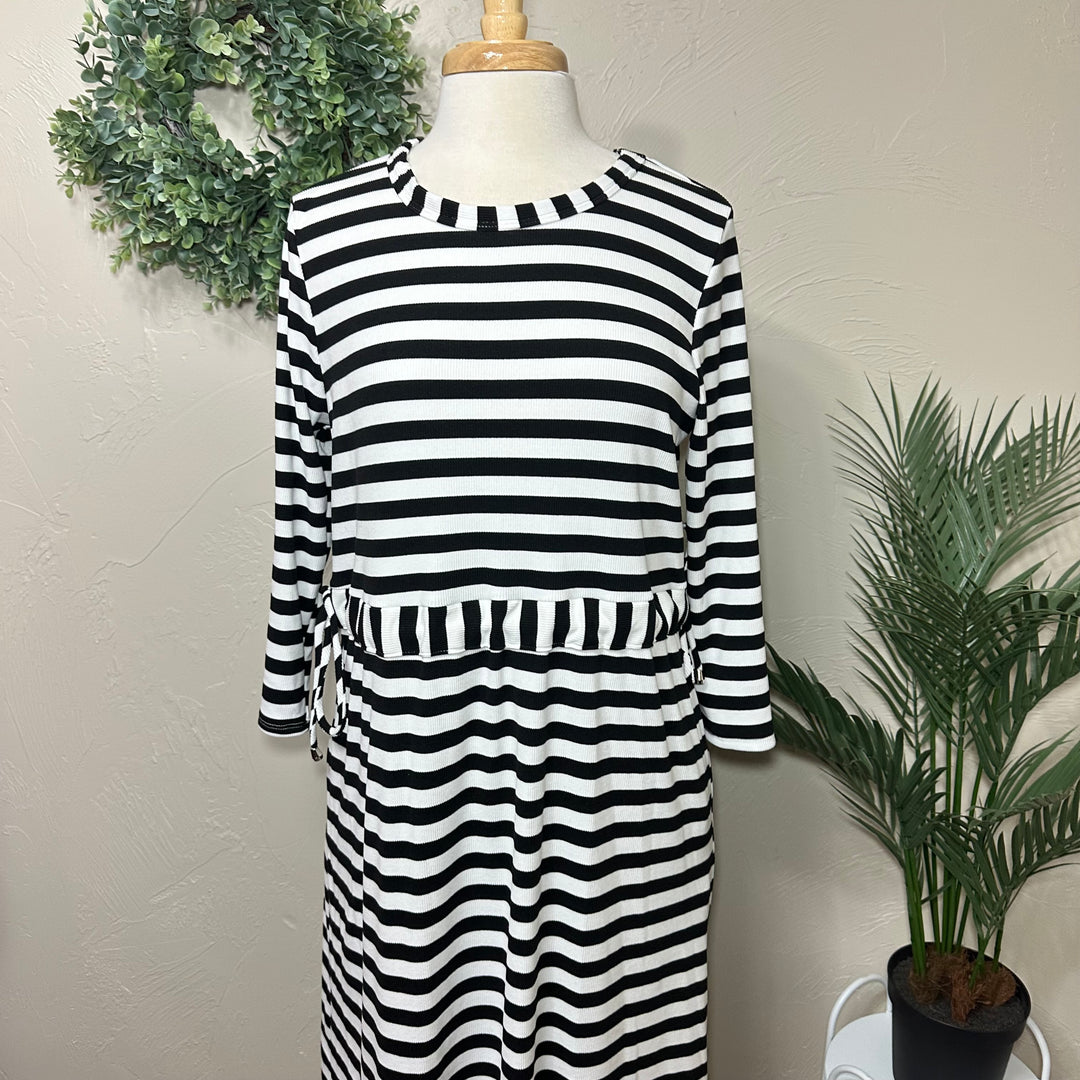 Liza Lou’s Janie Striped Black & White Day Dress