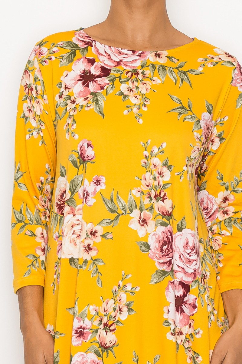 Poliana Spring Yellow Floral Bubble Dress