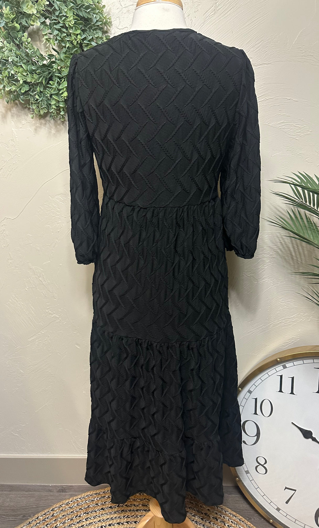 Liza Lou's Lined Long Modest Black Molly Dress