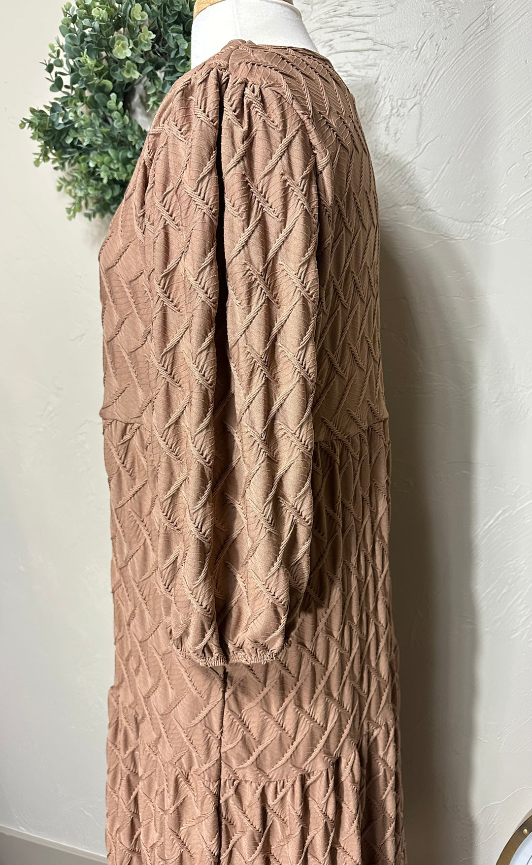 Liza Lou's Lined Long Modest Taupe Molly Dress
