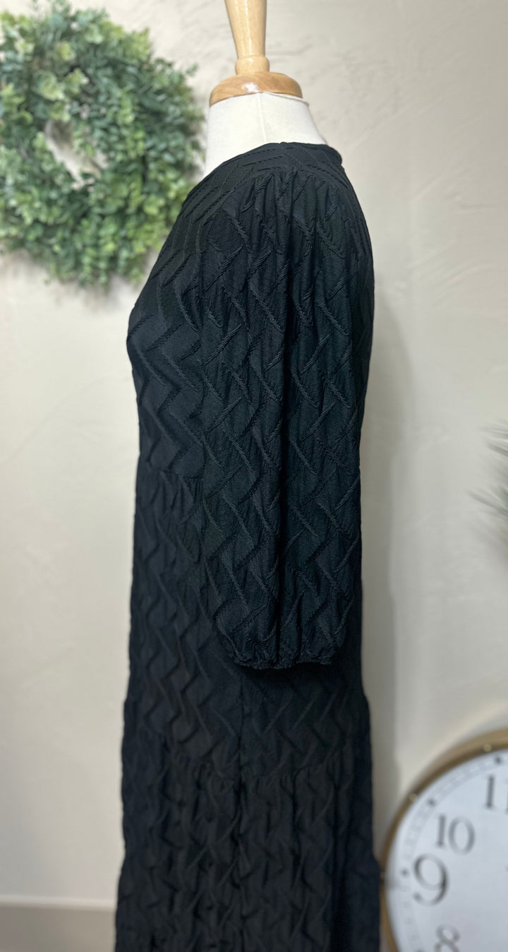 Liza Lou's Lined Long Modest Black Molly Dress