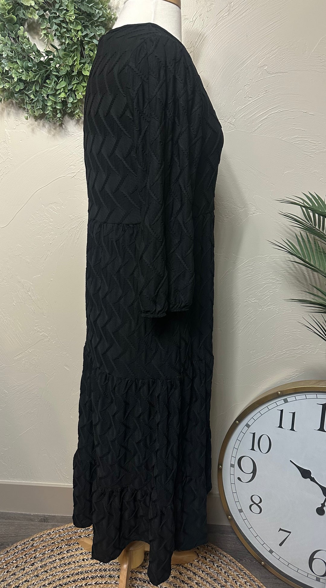 Liza Lou's Lined Long Modest Black Molly Dress