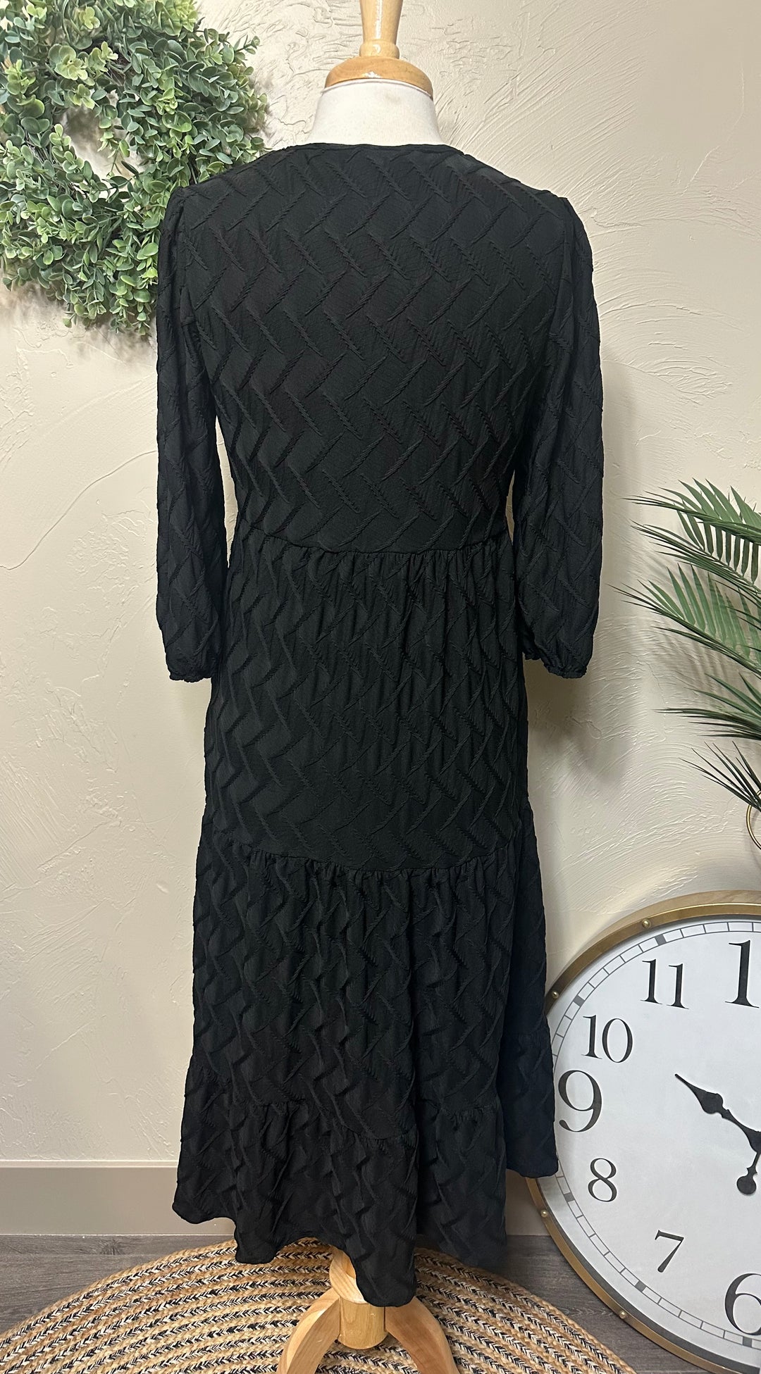 Liza Lou's Lined Long Modest Black Molly Dress