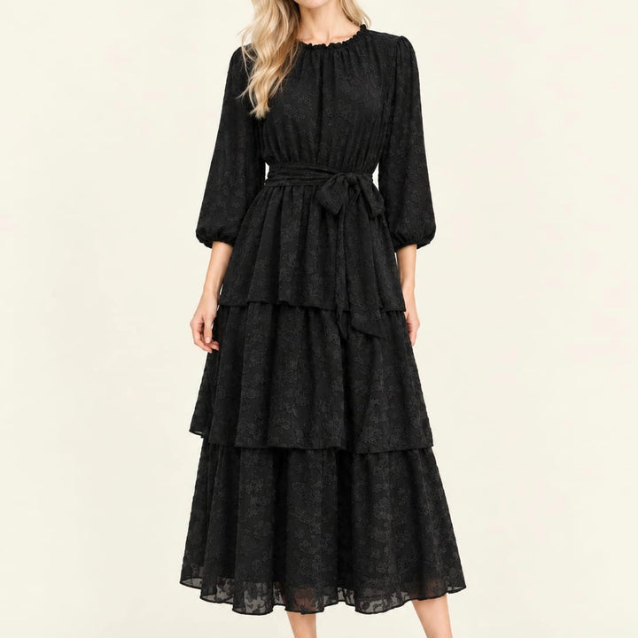 Liza Lou’s Black Lace Elegant Dress