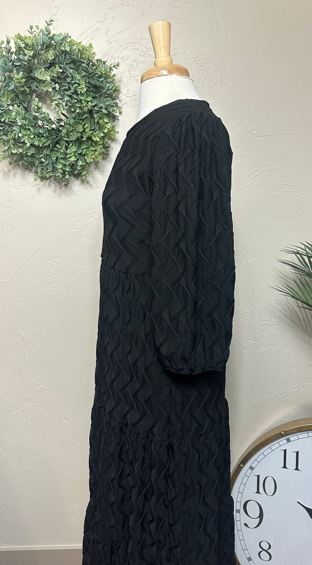 Liza Lou's Lined Long Modest Black Molly Dress