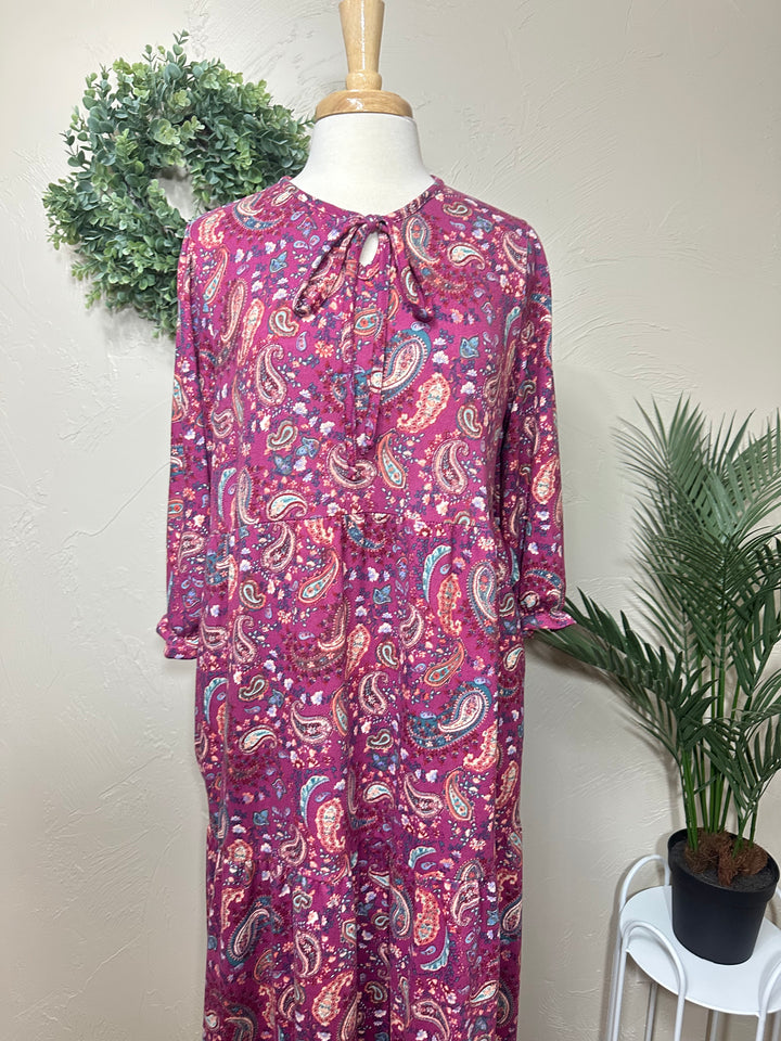 Liza Lou's Amelia Paisley Long Modest Dress