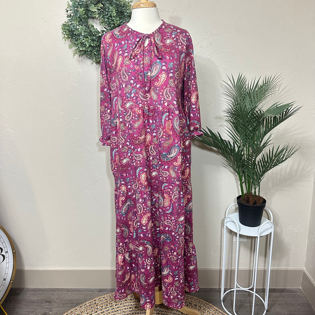 Liza Lou's Amelia Paisley Long Modest Dress