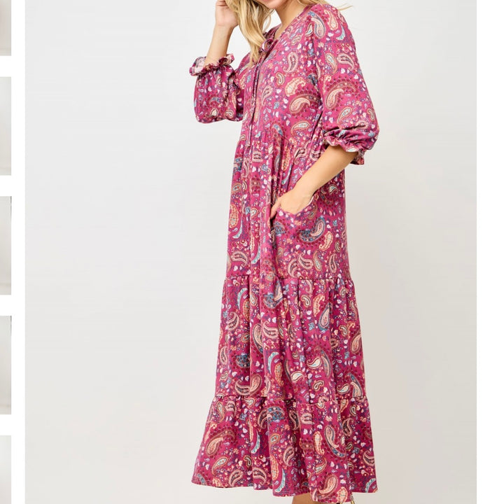 Liza Lou's Amelia Paisley Long Modest Dress