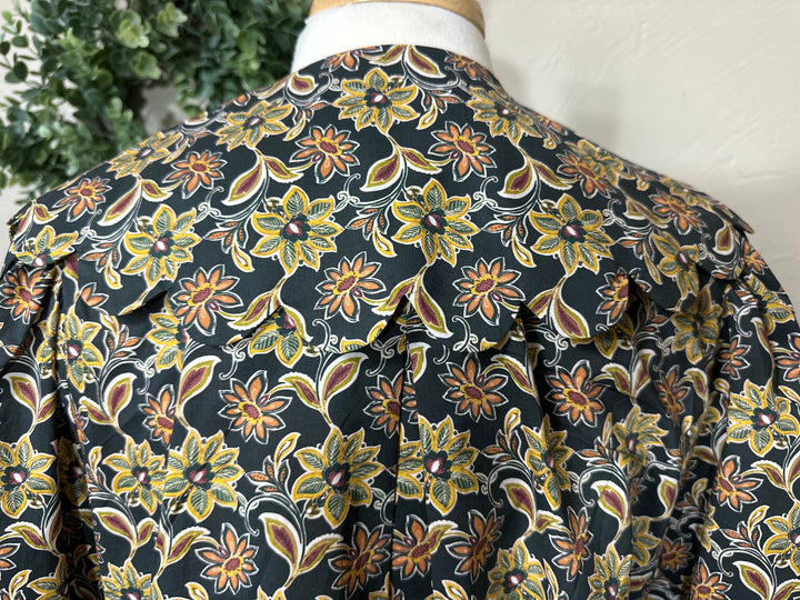 Liza Lou’s Black Paisley Peter Pan Collar Blouse Top