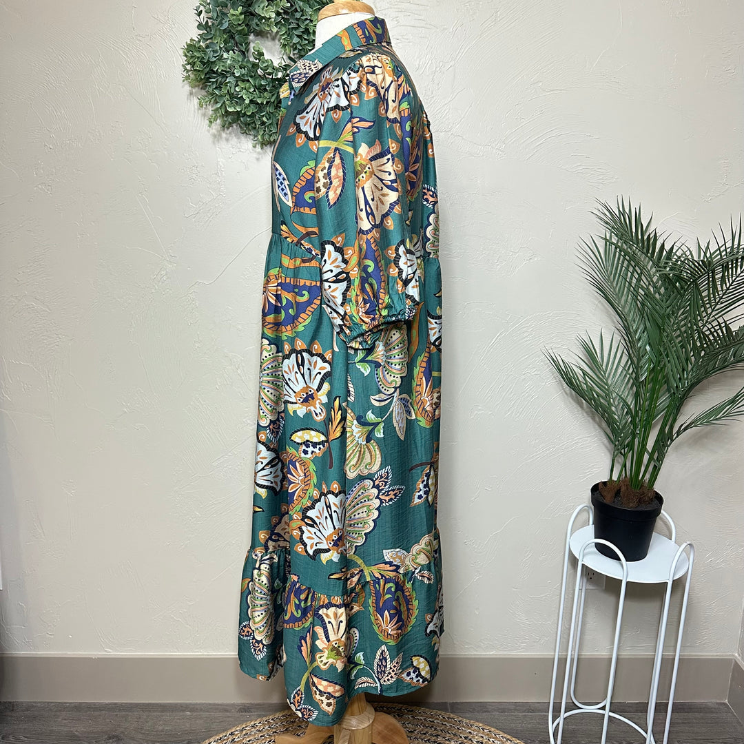 Liza Lou's Simply Gorgeous Dark Teal Modest Dress