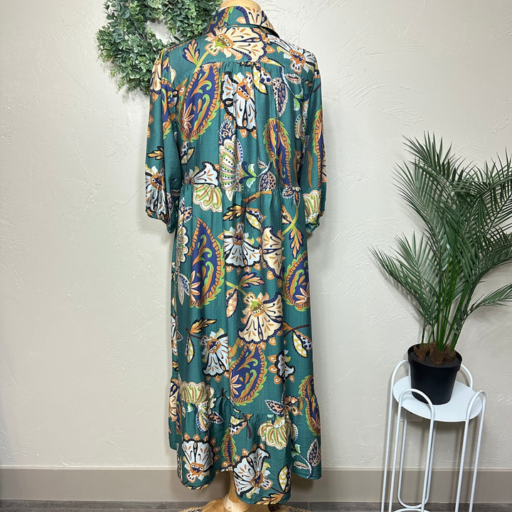 Liza Lou's Simply Gorgeous Dark Teal Modest Dress