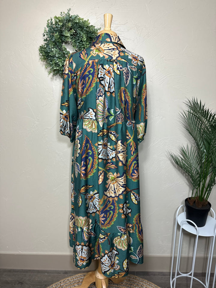 Liza Lou's Simply Gorgeous Dark Teal Modest Dress