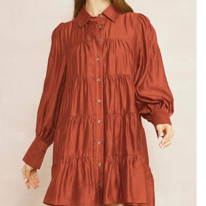 Entro Copper button Up Top