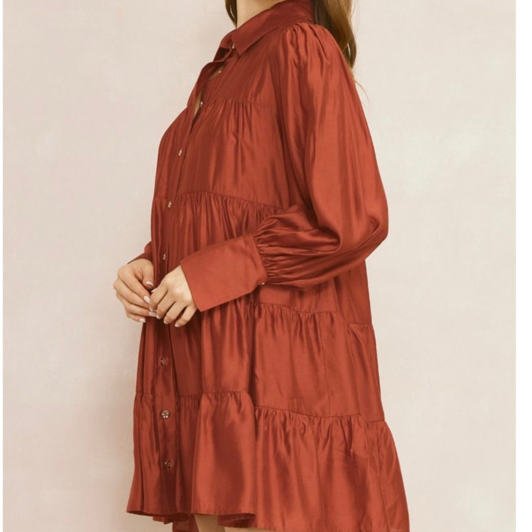 Entro Copper button Up Top