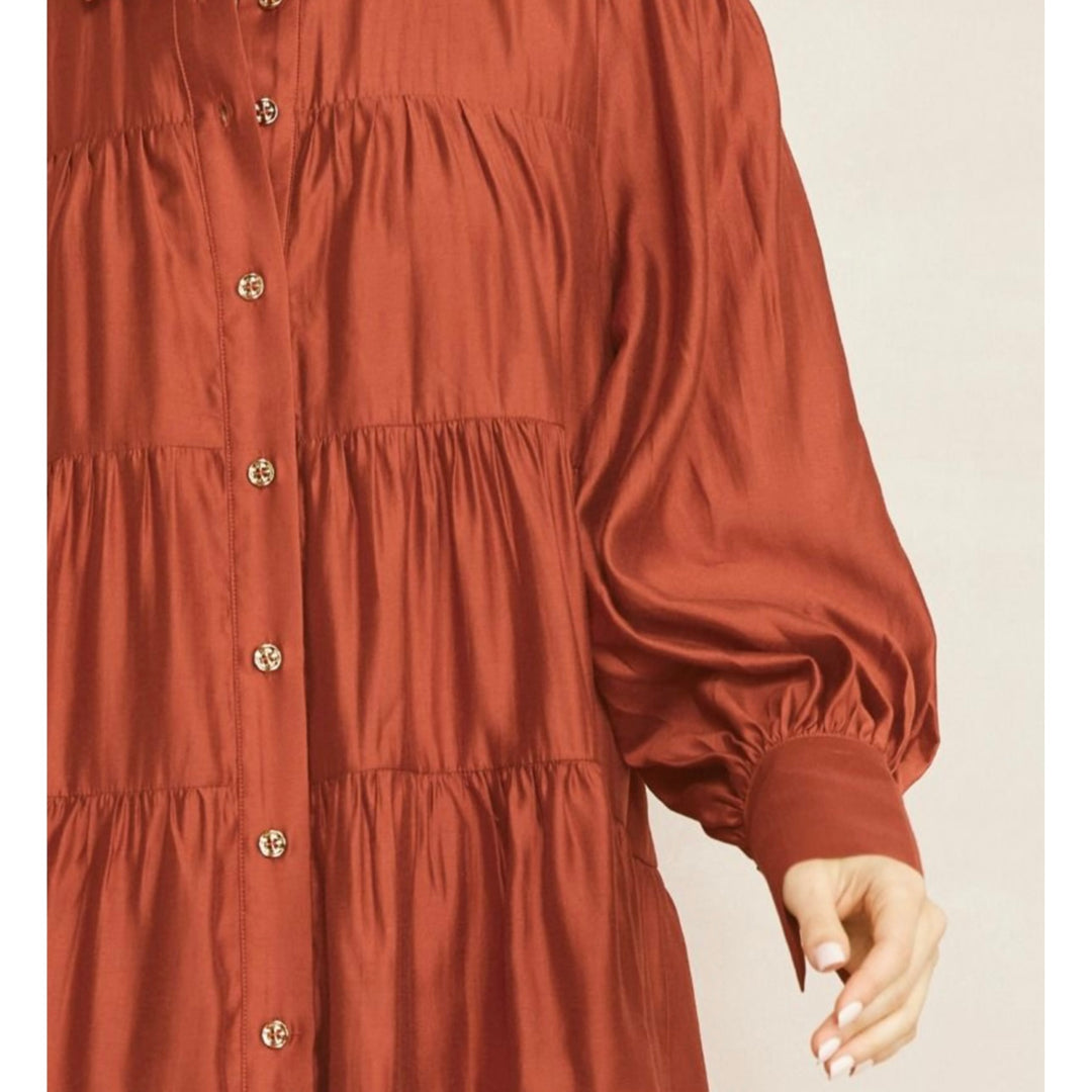 Entro Copper button Up Top