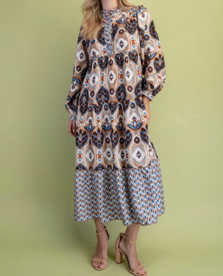 Liza Lou’s Blue Mocha Modest Dress