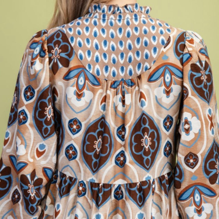 Liza Lou’s Blue Mocha Modest Dress