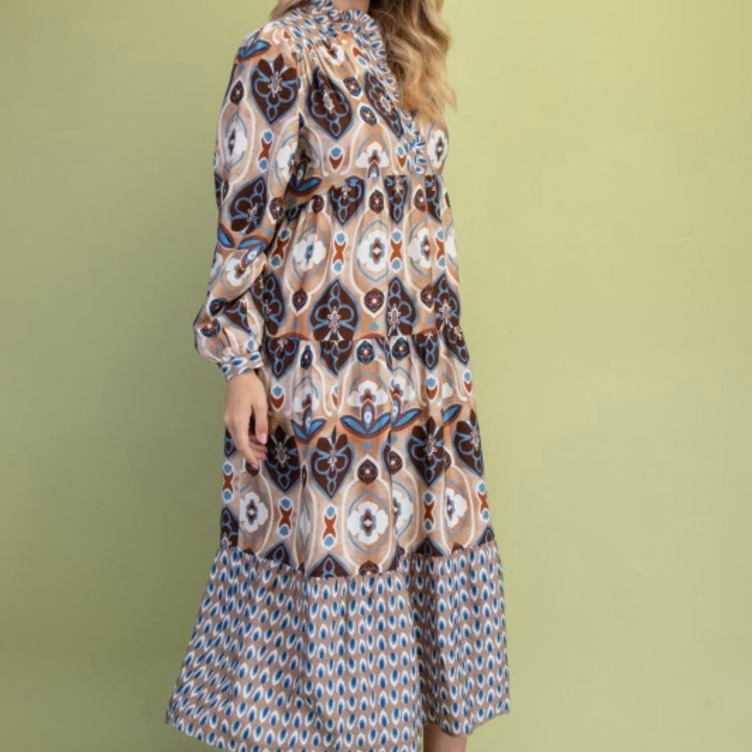 Liza Lou’s Blue Mocha Modest Dress