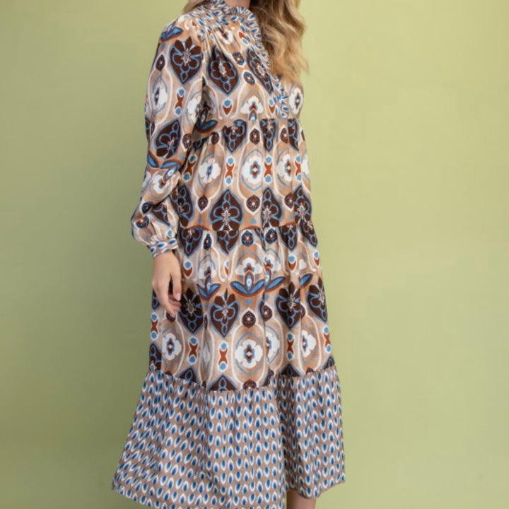 Liza Lou’s Blue Mocha Modest Dress