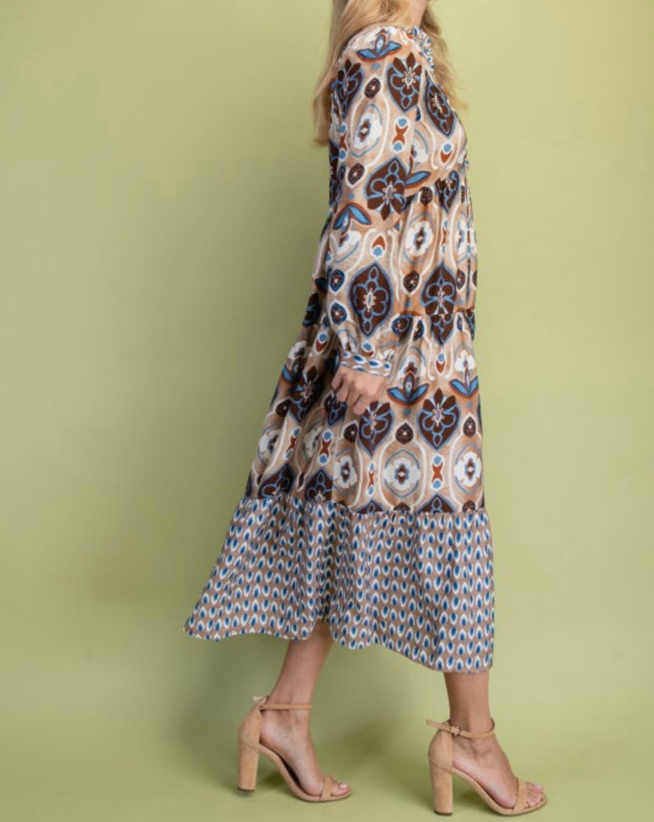 Liza Lou’s Blue Mocha Modest Dress