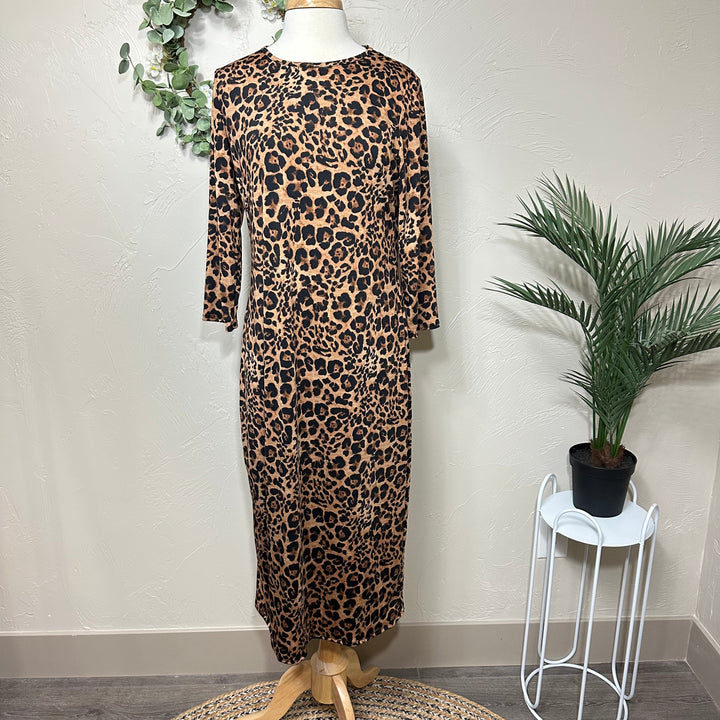 Liza Lou’s Animal Print Modest Layering Dress