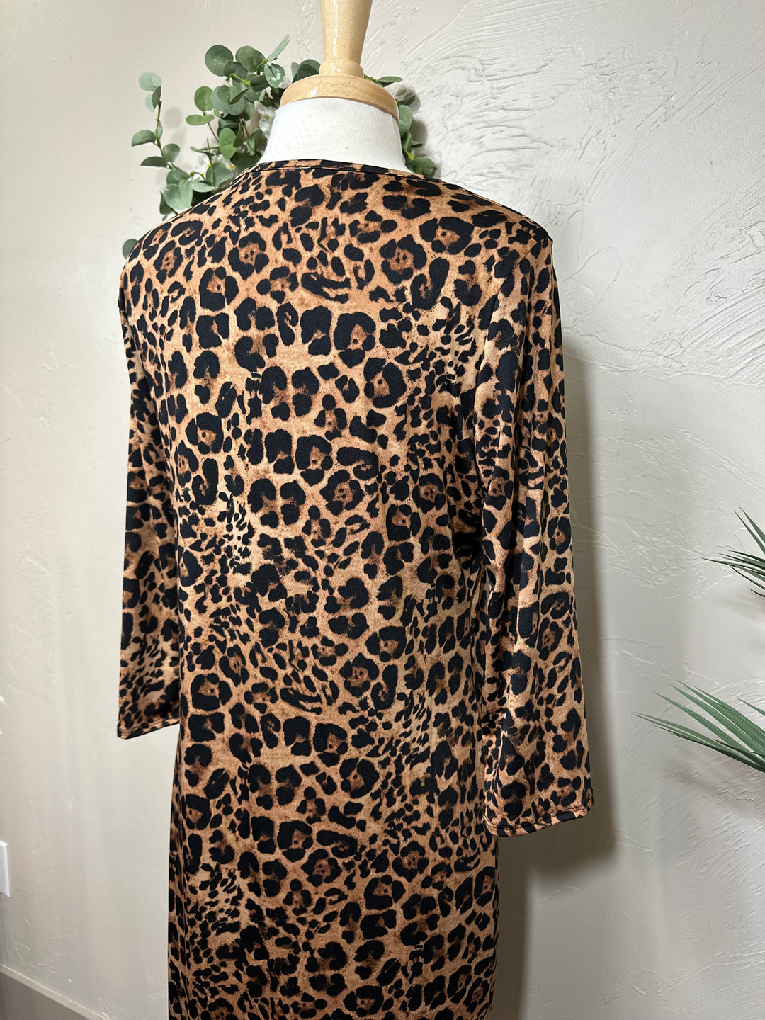 Liza Lou’s Animal Print Modest Layering Dress