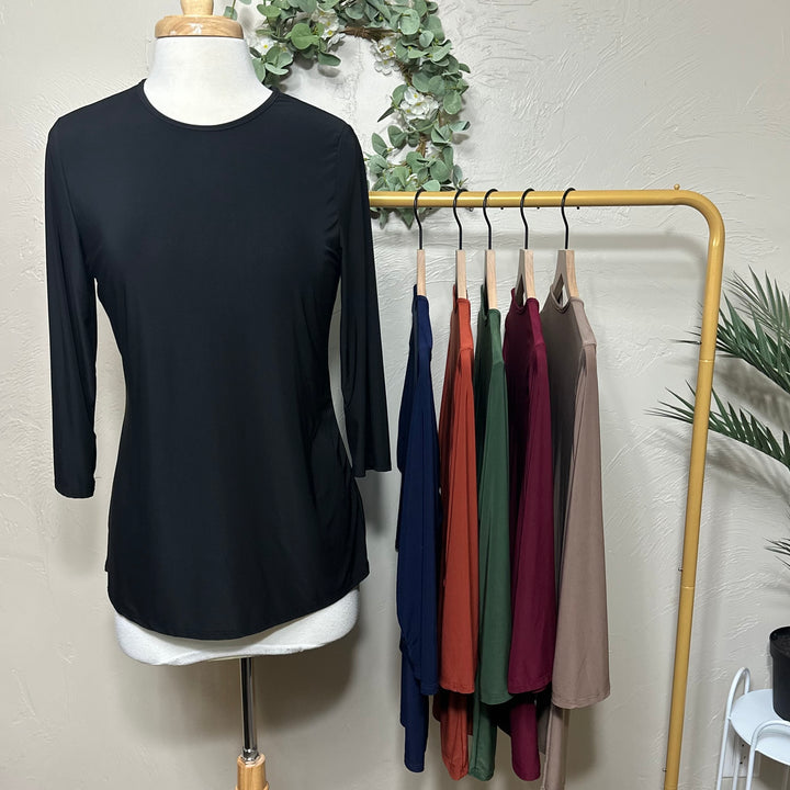 Women's Celeste Modest Layering Top 3/4 Sleeves