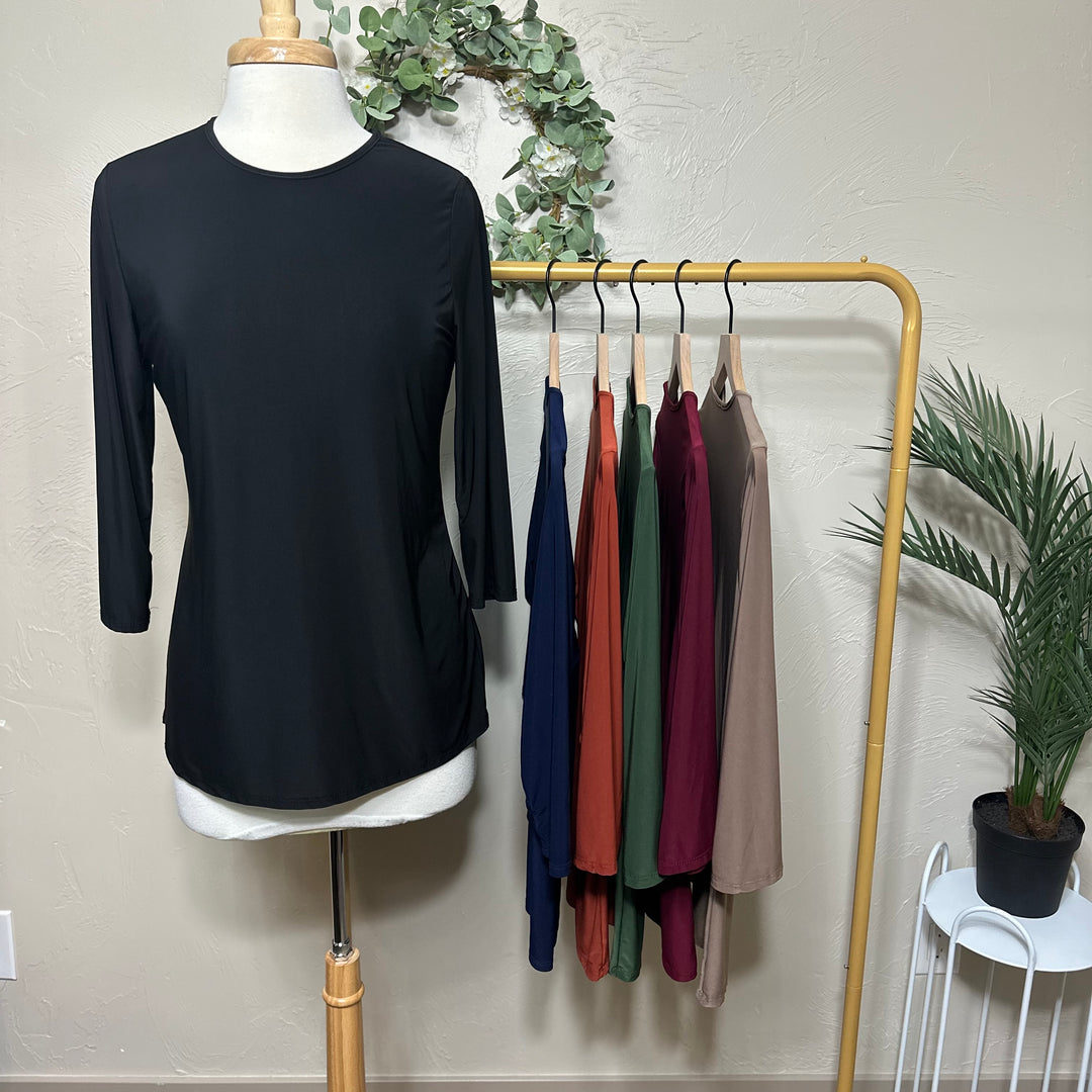 Women's Celeste Modest Layering Top 3/4 Sleeves