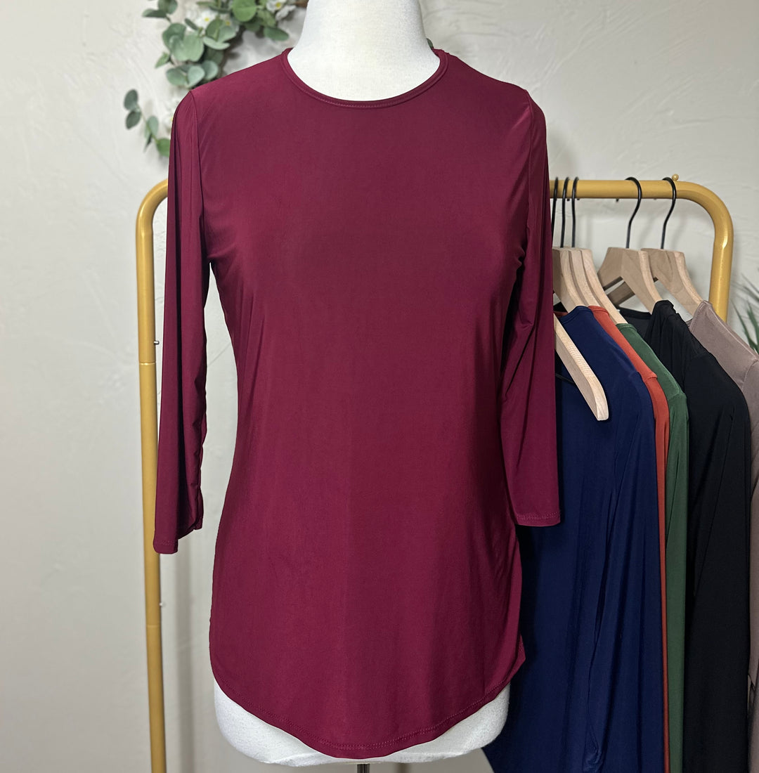 Women's Celeste Modest Layering Top 3/4 Sleeves