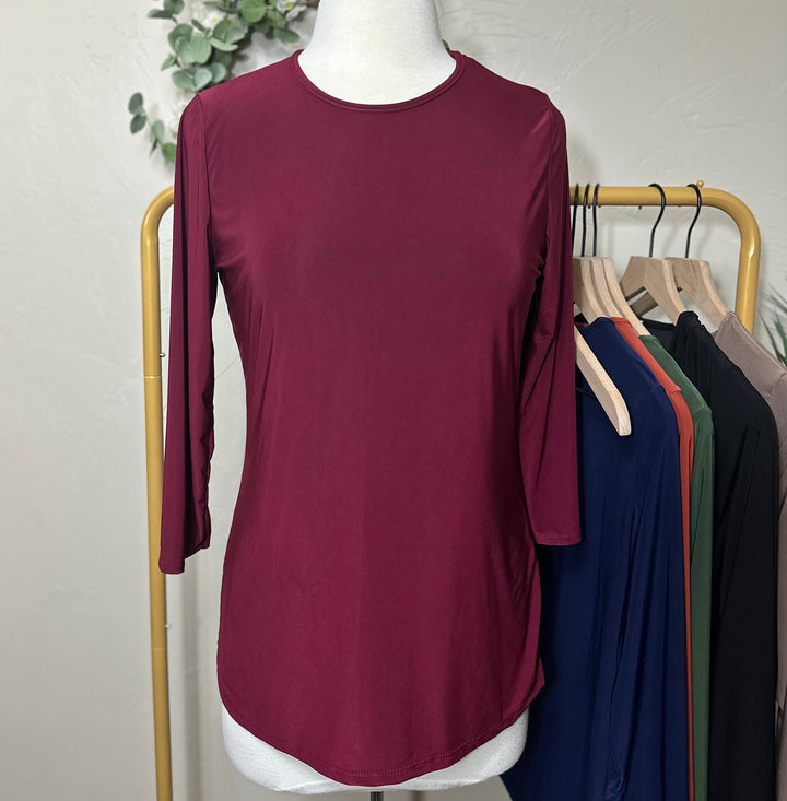 Women's Celeste Modest Layering Top 3/4 Sleeves