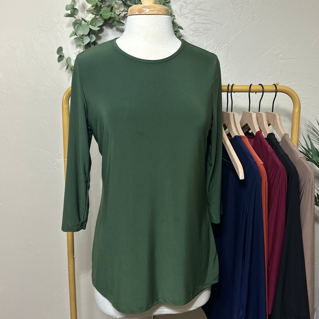 Women's Celeste Modest Layering Top 3/4 Sleeves