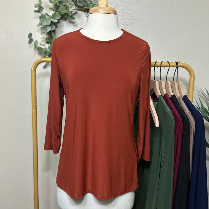 Women's Celeste Modest Layering Top 3/4 Sleeves