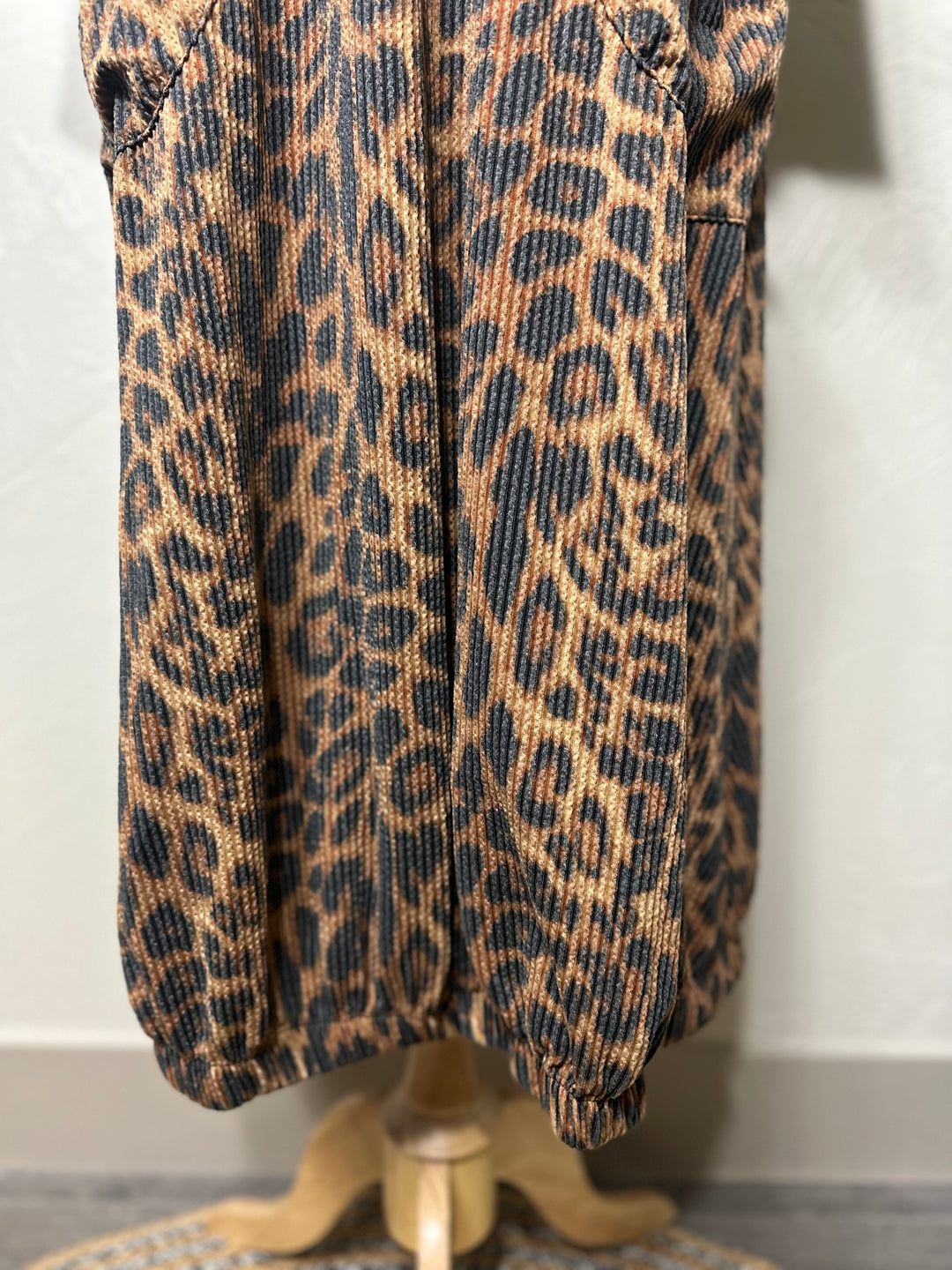 Liza Lou’s Jenna Ribbed Animal Print Dress