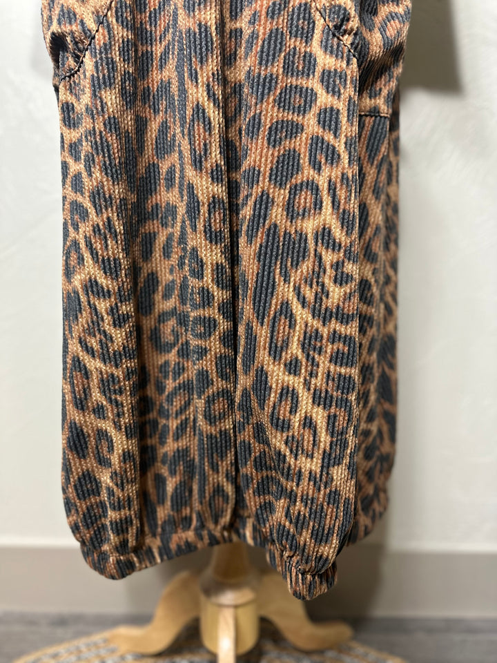 Liza Lou’s Jenna Ribbed Animal Print Dress