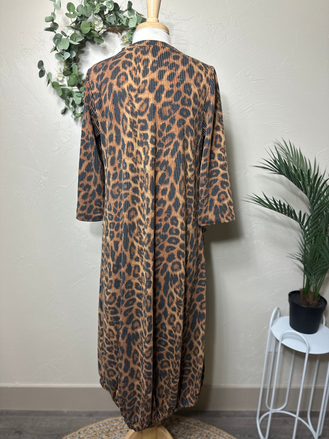 Liza Lou’s Jenna Ribbed Animal Print Dress