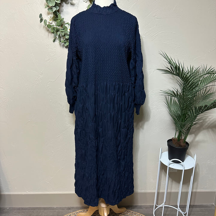 Liza Lou's Fancy Navy Blue Modest Dress