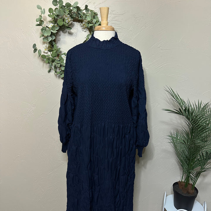 Liza Lou's Fancy Navy Blue Modest Dress