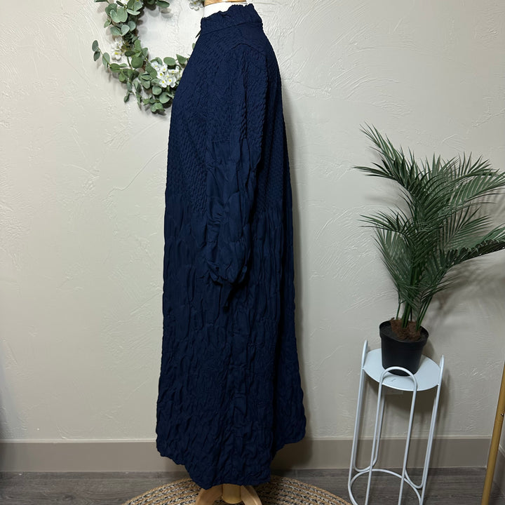 Liza Lou's Fancy Navy Blue Modest Dress
