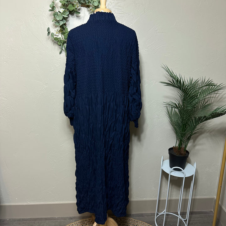 Liza Lou's Fancy Navy Blue Modest Dress