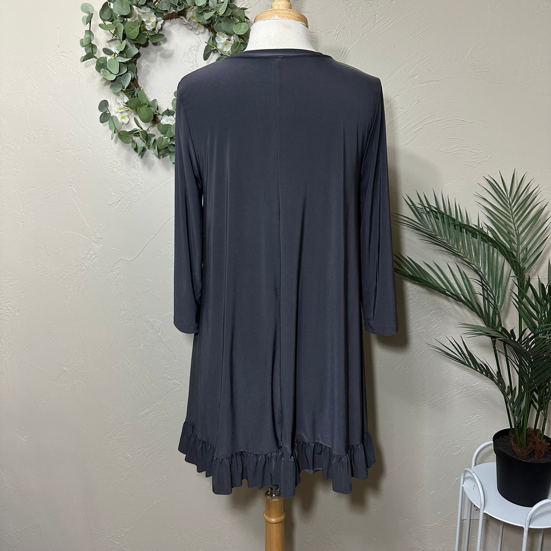 Liza Lou's Dressy Gray  Must Have Modest Tunic Top