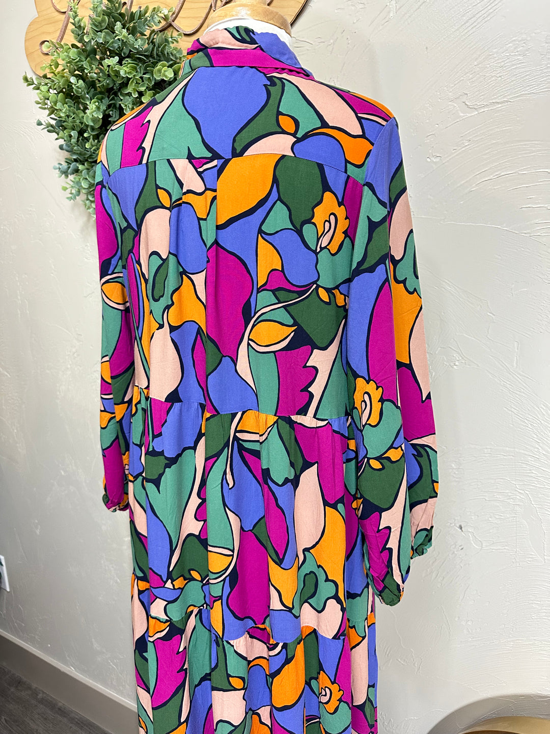 Liza's Long Modest Colorful Geometric Long Dress