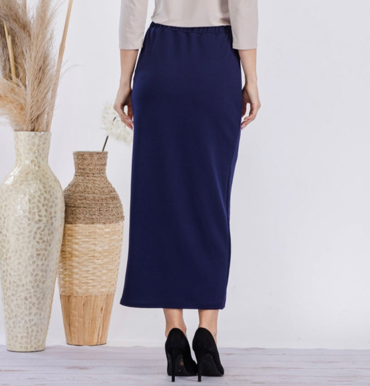 Liza Lou's Long Navy Blue Liverpool Skirt