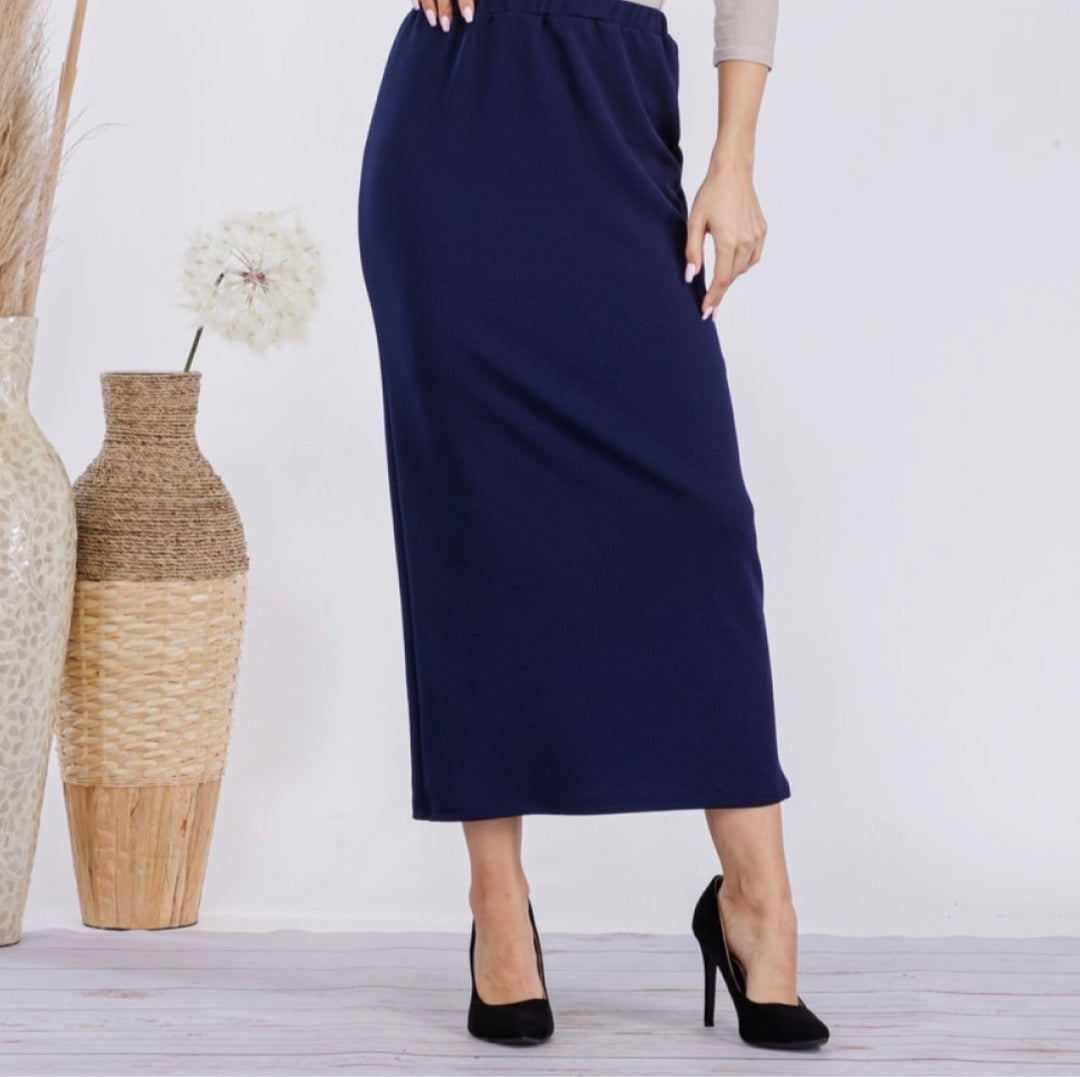 Long Pencil skirt long pentecostal skirt
apostolic navy skirt
Long navy blue skirt
